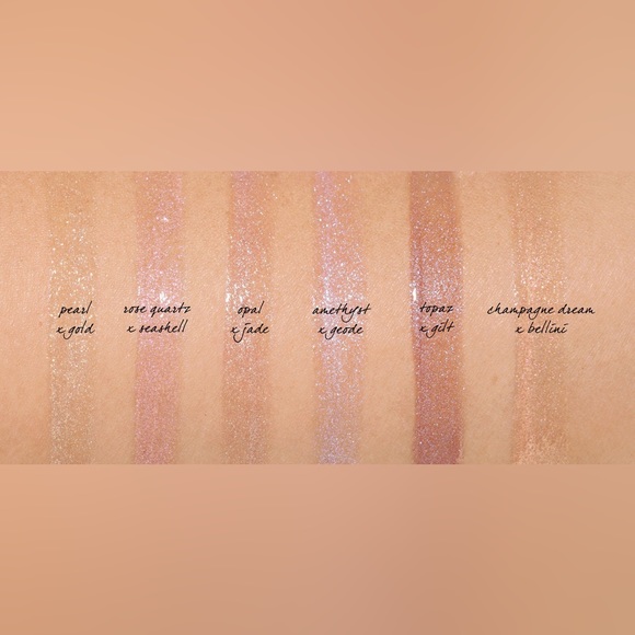 NIB -PEARL X GOLD- Becca Liquid Crystal Lip Topper Glow Gloss - Picture 6 of 8